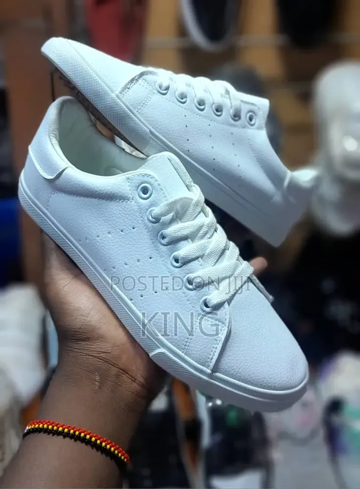 Lace Up and Velcro Strap Styles White Sneakers