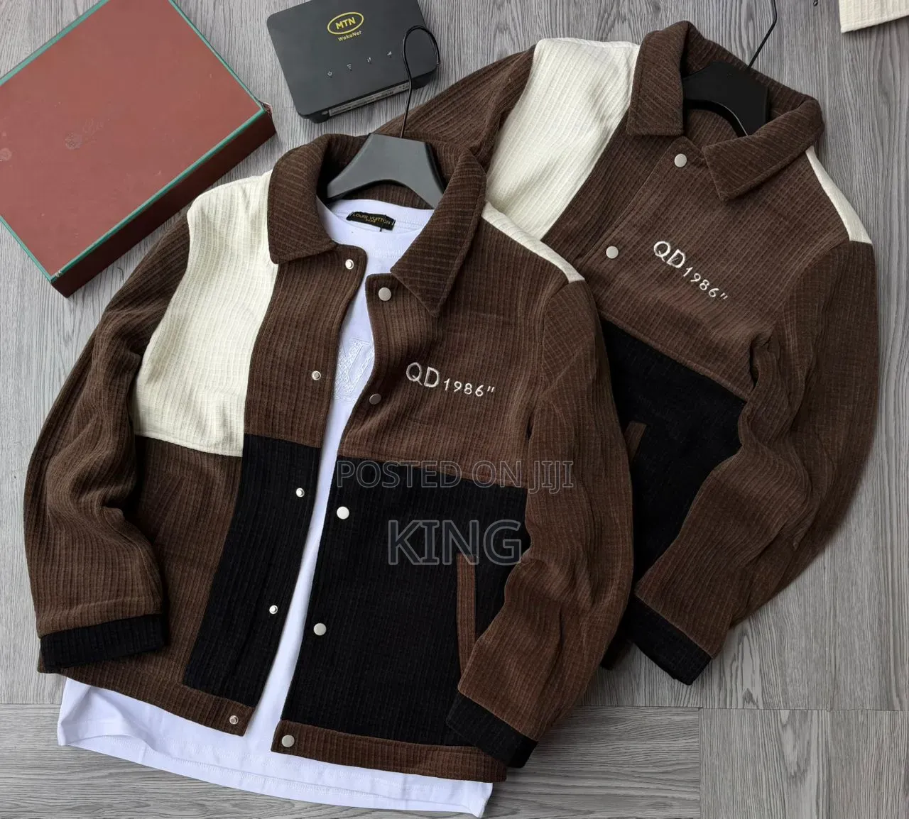 Corduroy Color-Block Jacket.