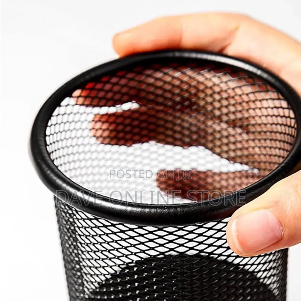 Pencil Hole Round Pen Holder Mesh Pencil Desk Organizer Pen Hole