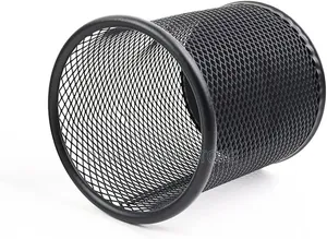 Pencil Hole Round Pen Holder Mesh Pencil Desk Organizer Pen Hole