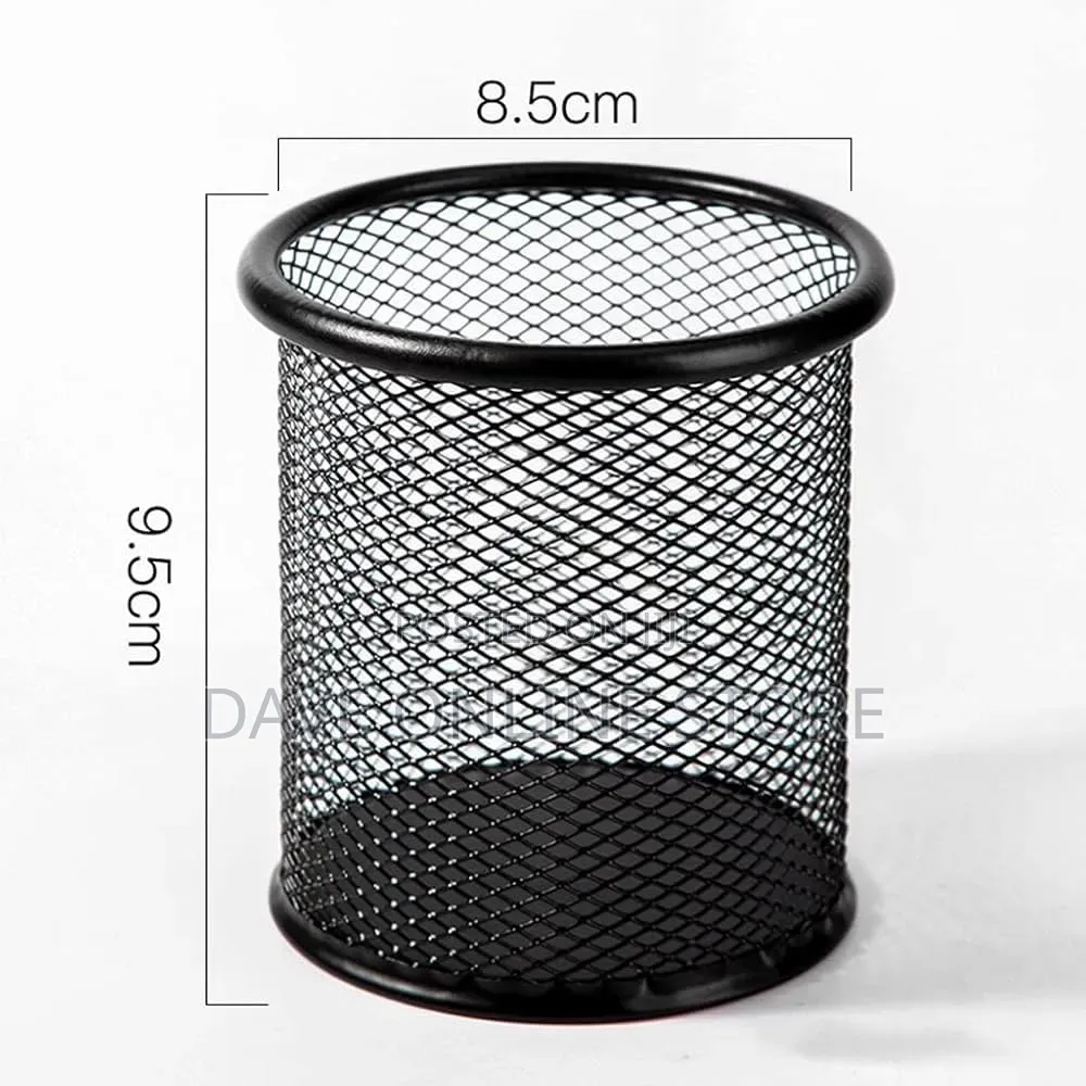Pencil Hole Round Pen Holder Mesh Pencil Desk Organizer Pen Hole