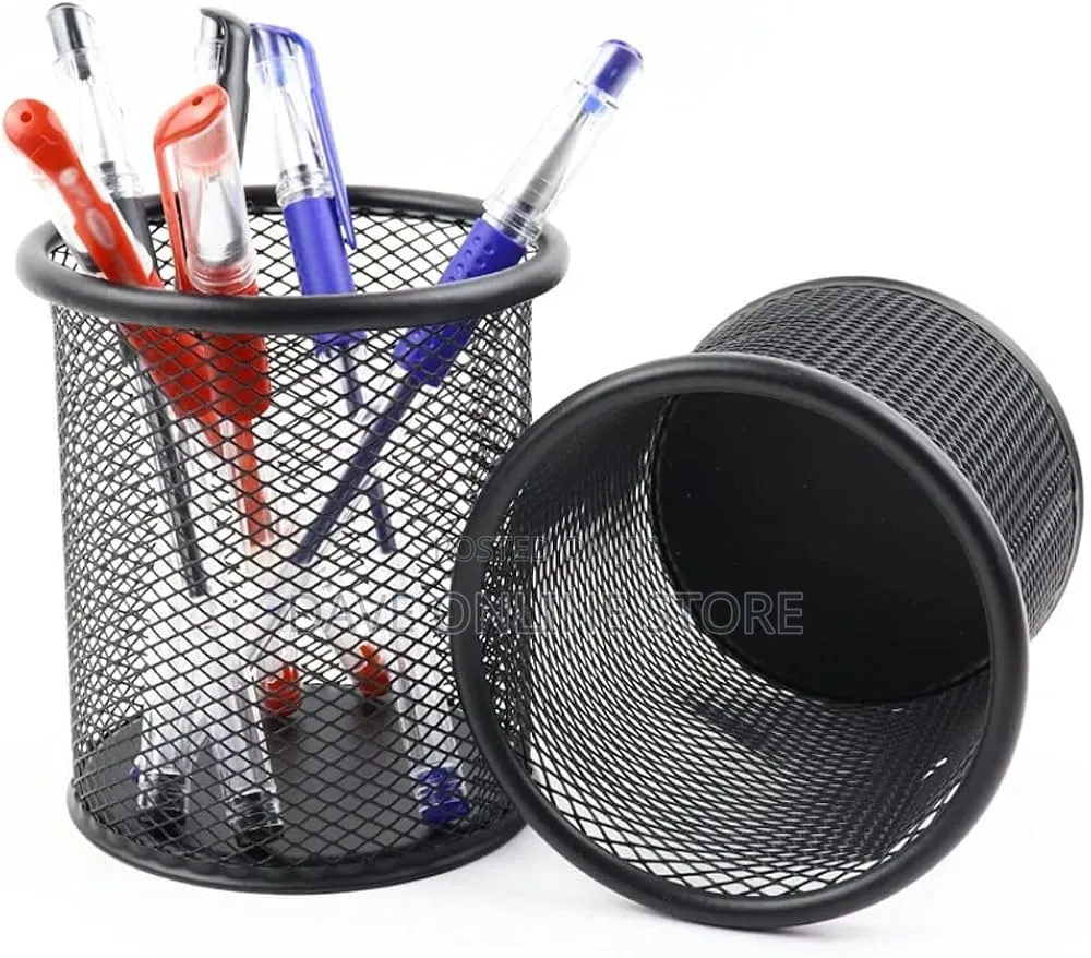 Pencil Hole Round Pen Holder Mesh Pencil Desk Organizer Pen Hole