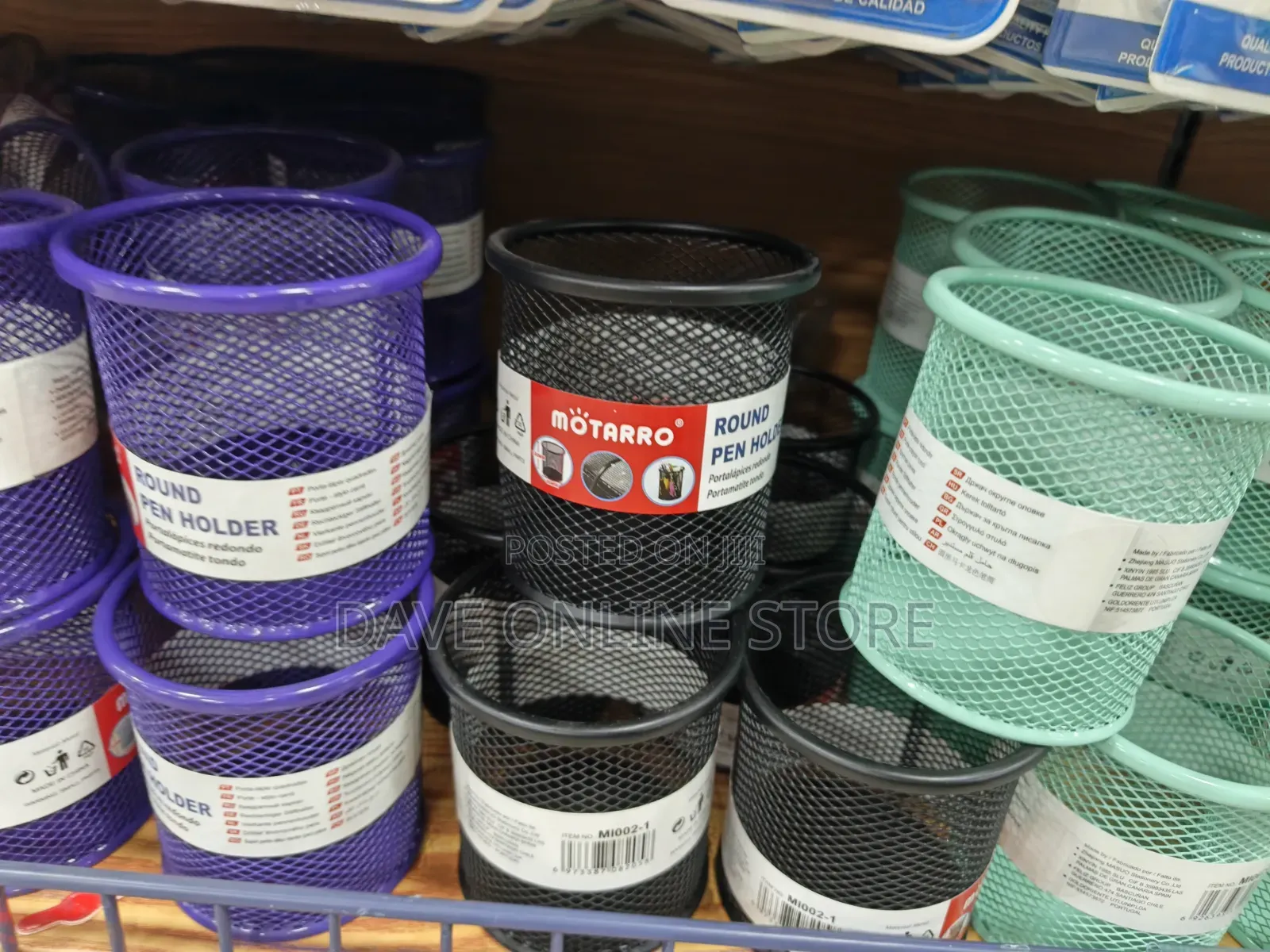 Pencil Hole Round Pen Holder Mesh Pencil Desk Organizer Pen Hole