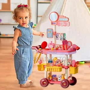 Girl Toys 3 4 5 6 Years, Toddler Girl Vanity Makeup Cart Toy 68 PCS