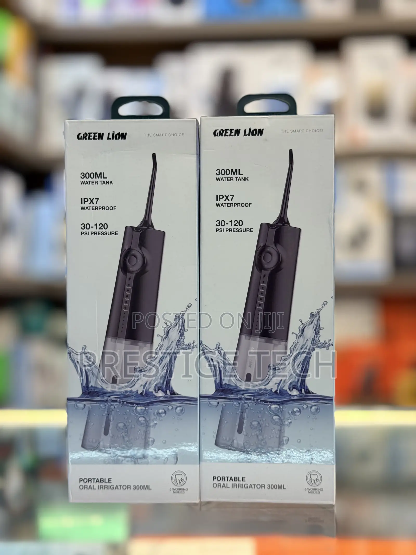 Green Lion Portable Oral Irrigator Dental Flosser, Rechargeable