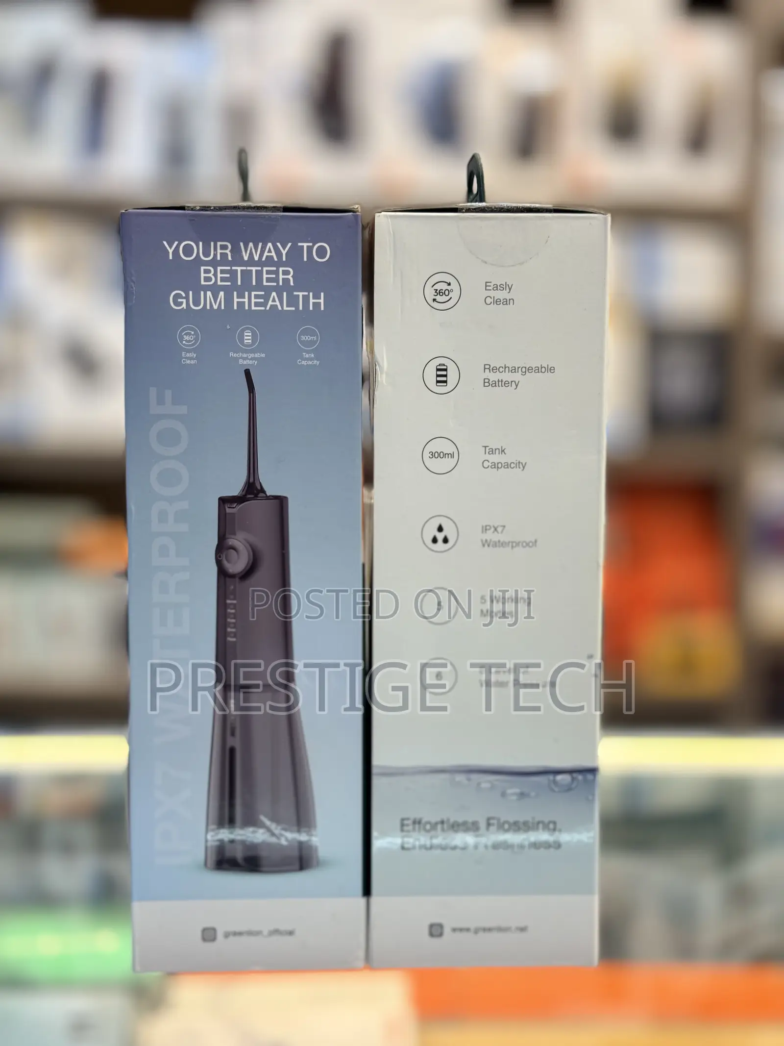 Green Lion Portable Oral Irrigator Dental Flosser, Rechargeable