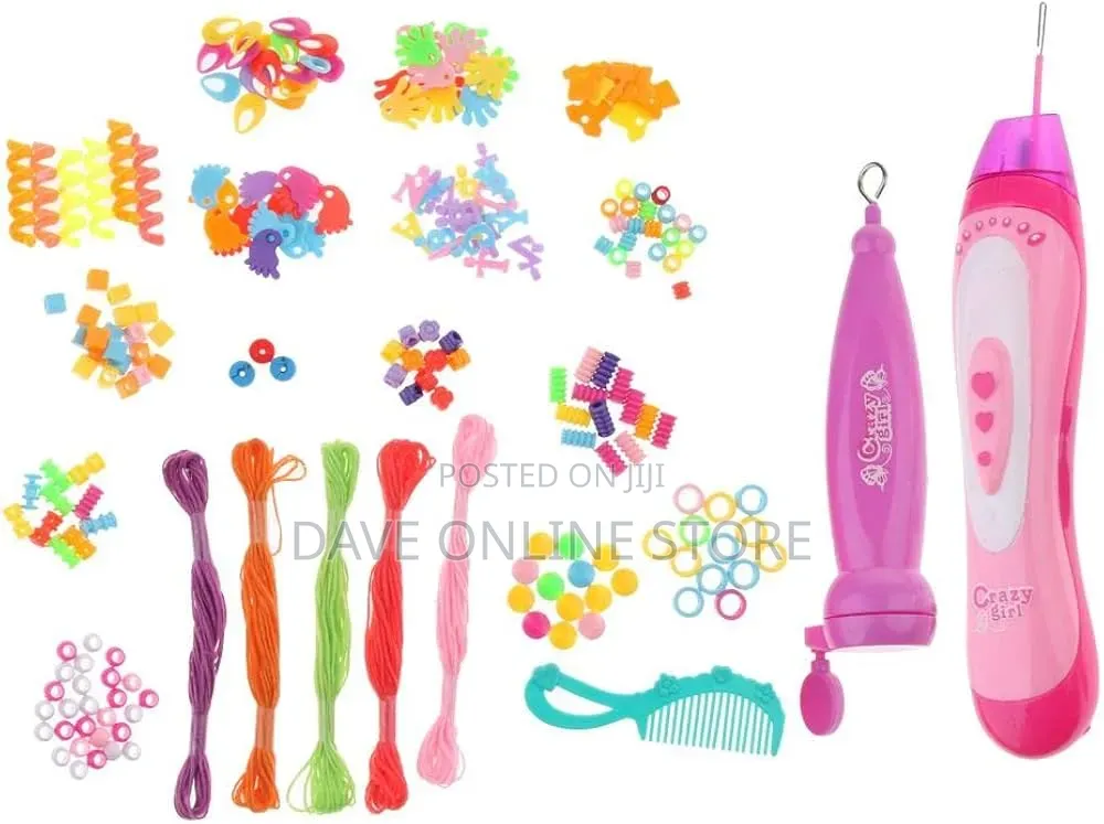 2 in 1 Beader Braider Hair Girls Set Fun Fashion Toy Size L