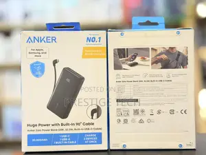 Anker Zolo Power Bank 20000mah (, 22.5w, Built-in Usb-C Cable)