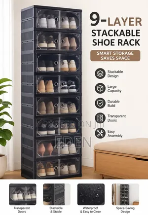 9 Layer Stackable Shoe Rack