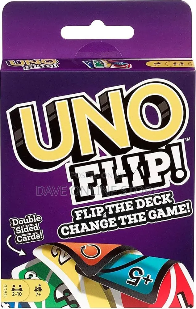 Uno Flip! Card Game New Mattel Games Double Sided 2-10 Players