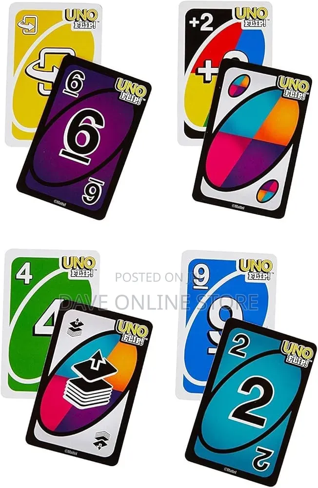 Uno Flip! Card Game New Mattel Games Double Sided 2-10 Players