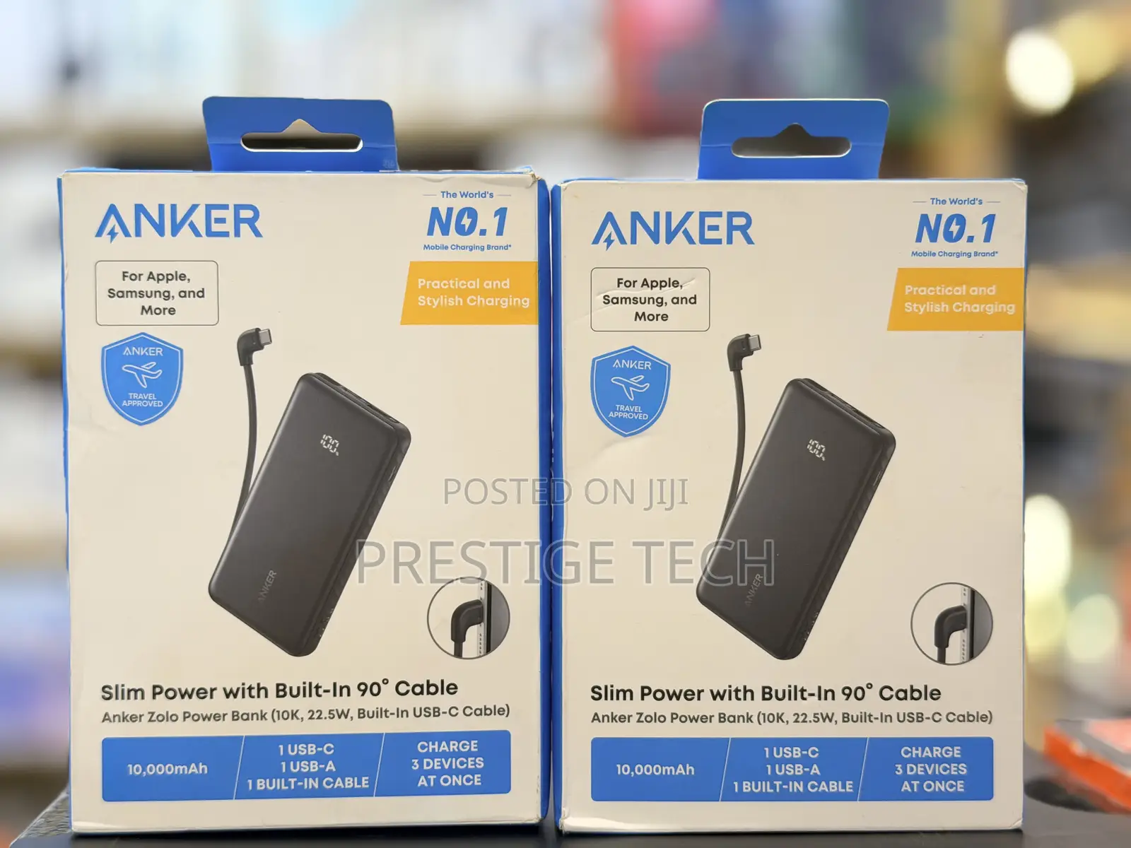 Anker Zolo Power Bank 10000mah 22.5w (, Built-in Usb-C Cable)