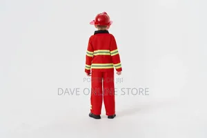 Kids Firefighter Costume Set Red Fancy Dress Outfit Role Play World