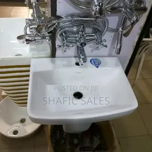 Hand Basin With Short Padostol Square Medium Size