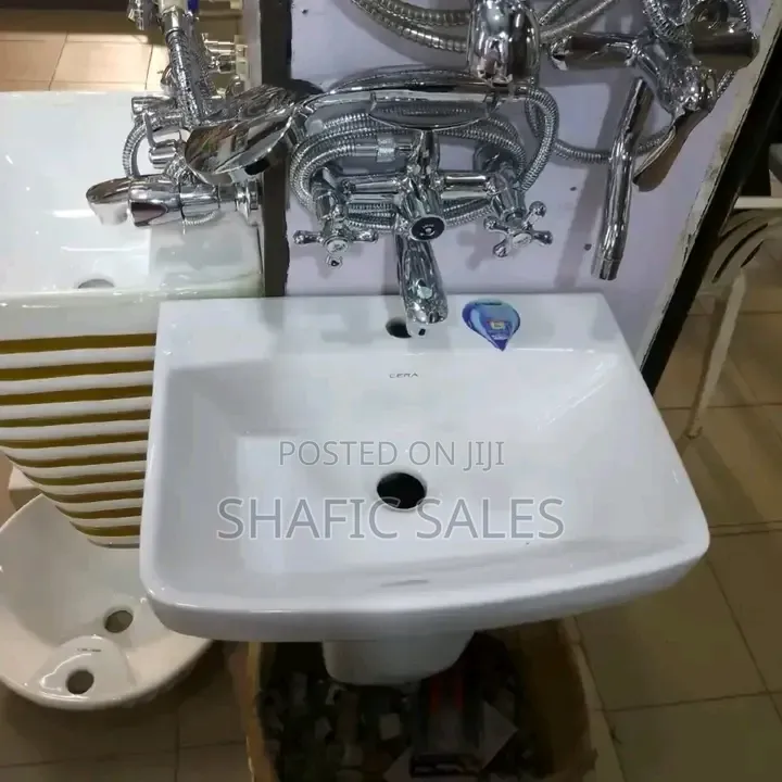 Hand Basin With Short Padostol Square Medium Size