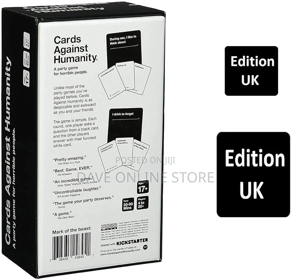 Card Game Against Humanity (Edition V2.0) - Uk Edition -