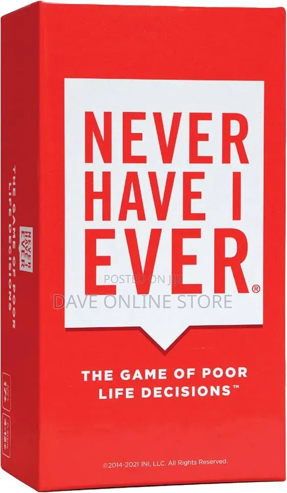 Never Have I Ever Card Game - Party Game of Poor Life Decisions -