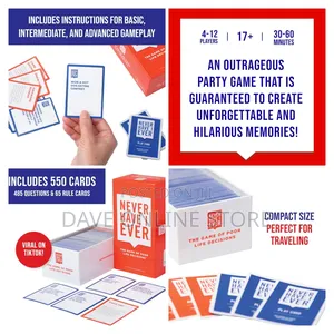 Never Have I Ever Card Game - Party Game of Poor Life Decisions -