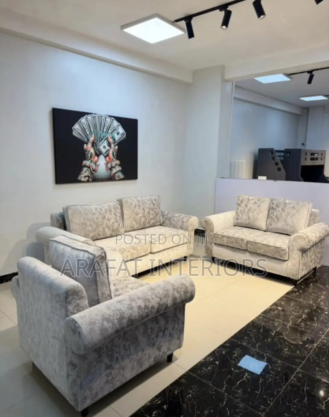 3-Piece Sofa Collection in Premium Textured Fabric.