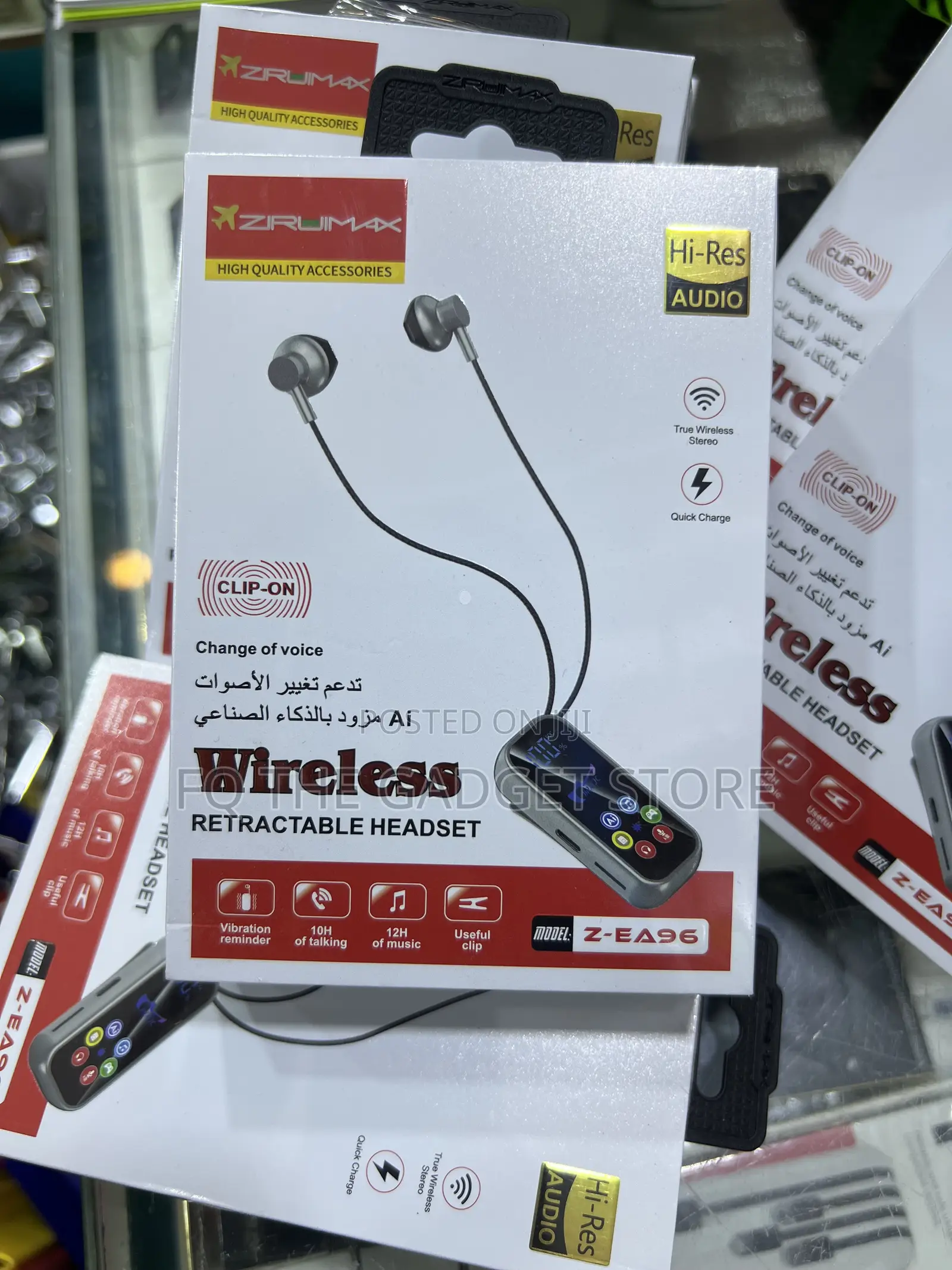 Zirumax Clip on Wireless Headsetz-Ea96