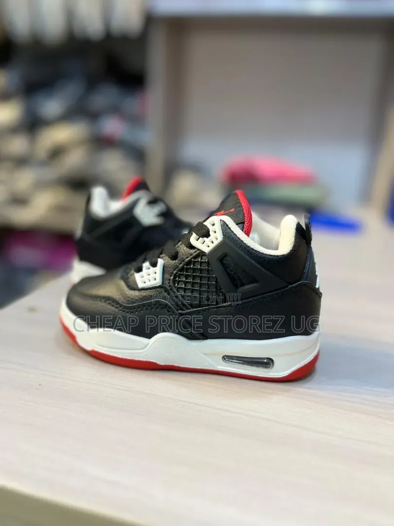 Children's Jordan 4 Black for Boys and Girls