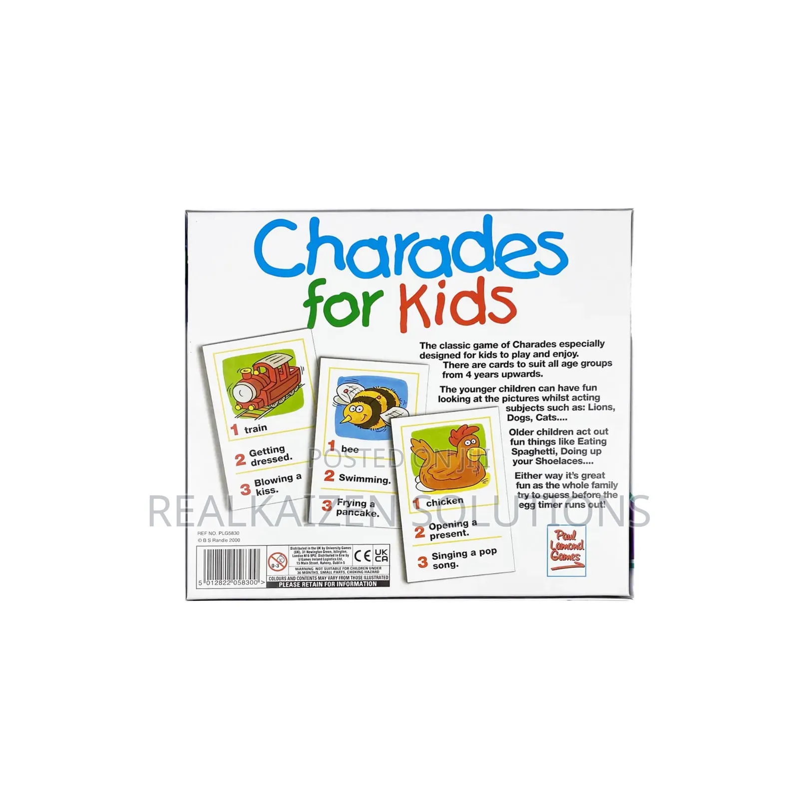 Pressman Charades For Kids – No Reading Required Family Card Game