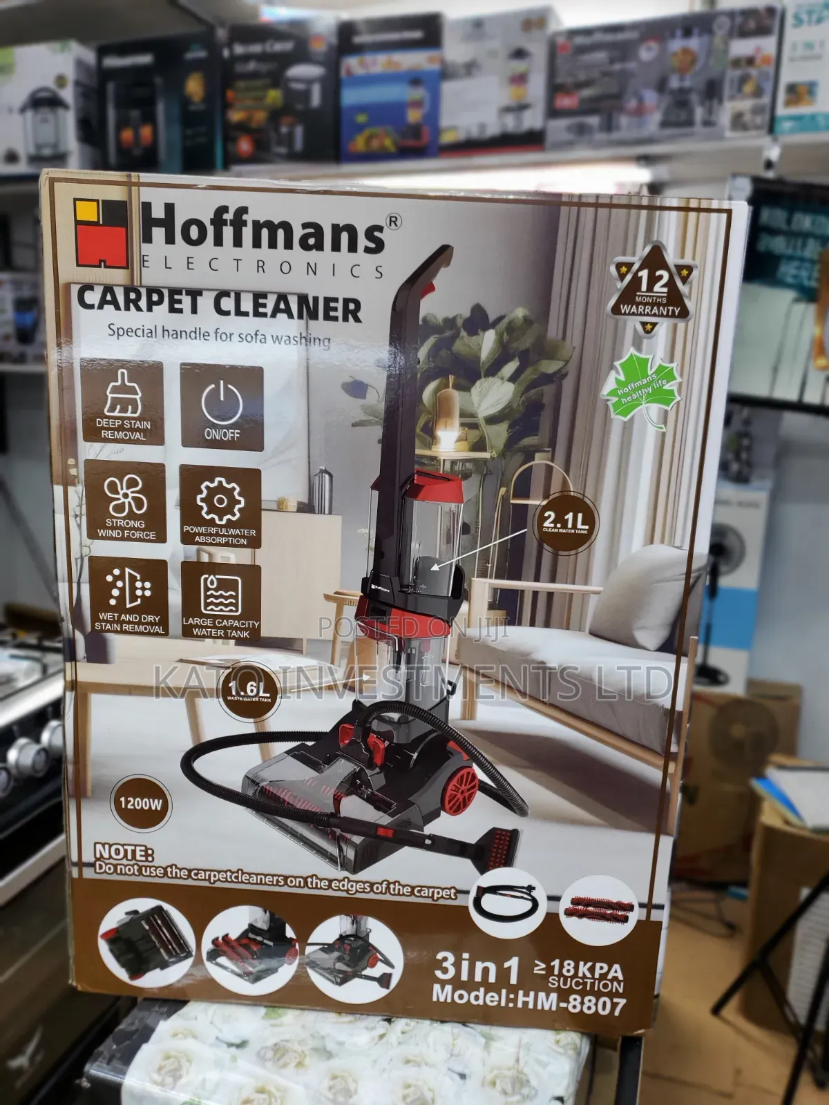 Deep Stain Hoffmans Vacuum Carpet Cleaner Hm-8807 3in 1