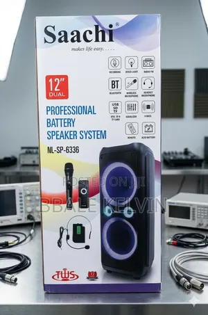 12 Inch Saachi Speaker With Dual Microphones and Amplified
