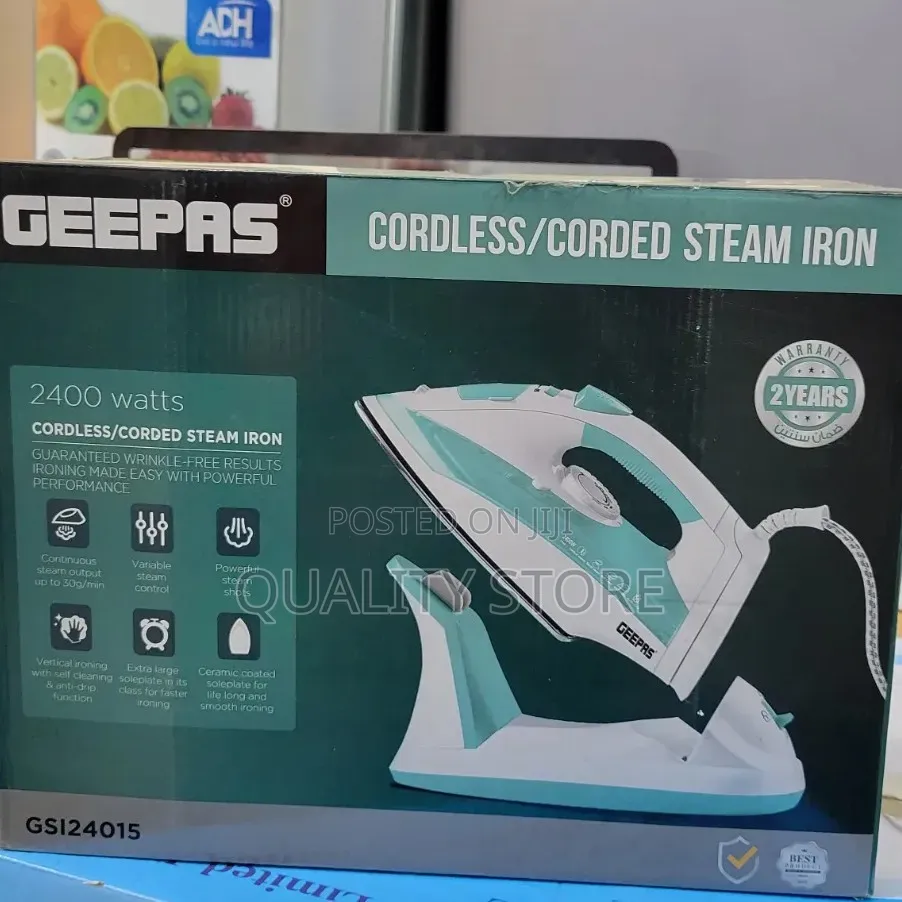 Geepas Electric Cordless/Corded Steam Iron 2400w