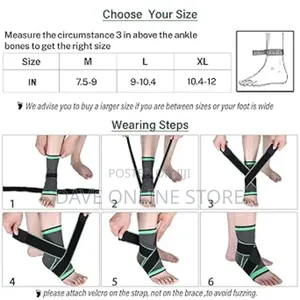 Ankle Support Brace, Adjustable Compression Ankle Support,