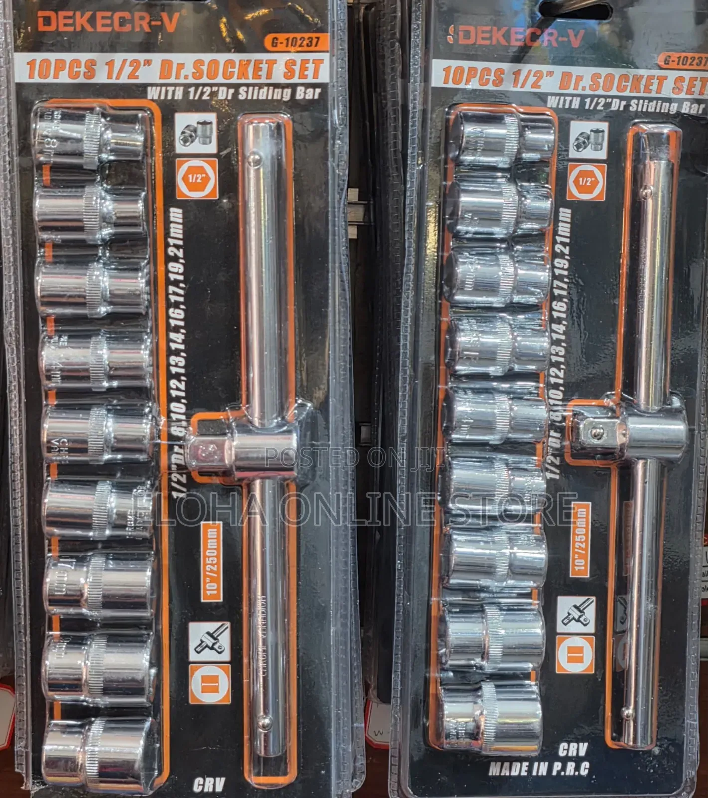 Dekecr-v Brand 10-Piece 1/2-Inch Drive Socket Set