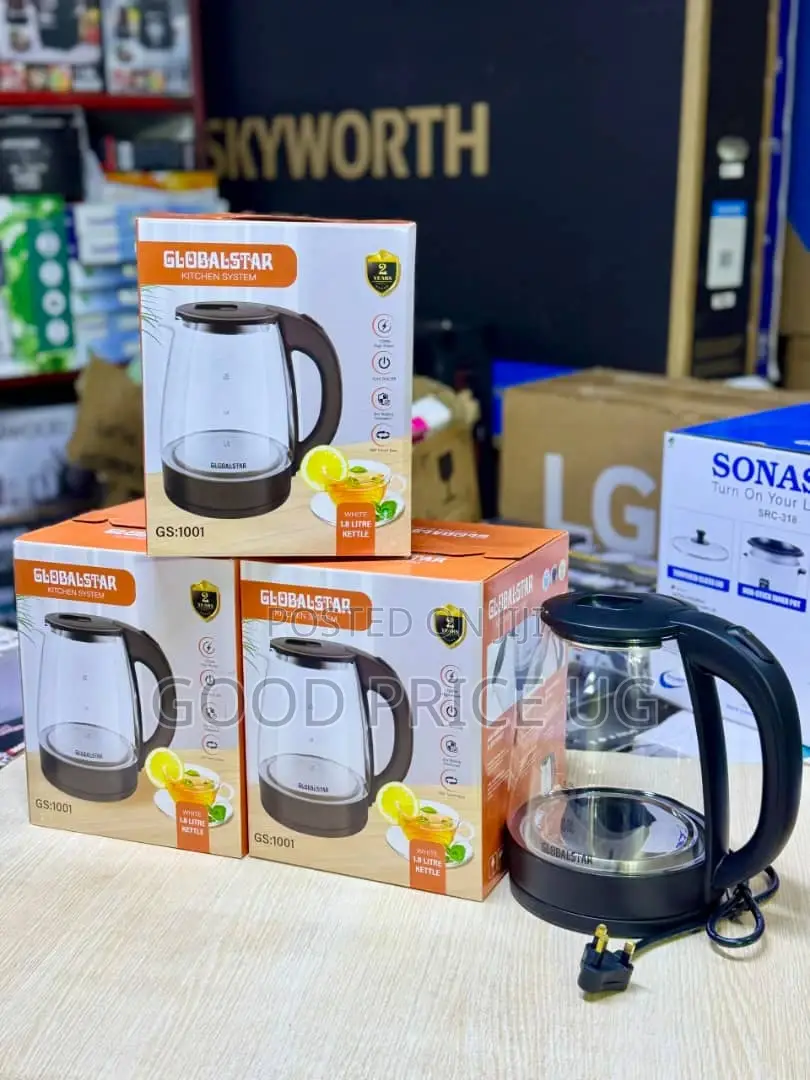 Globalstar Glass System Electric Kettle, Model Gs:1001.