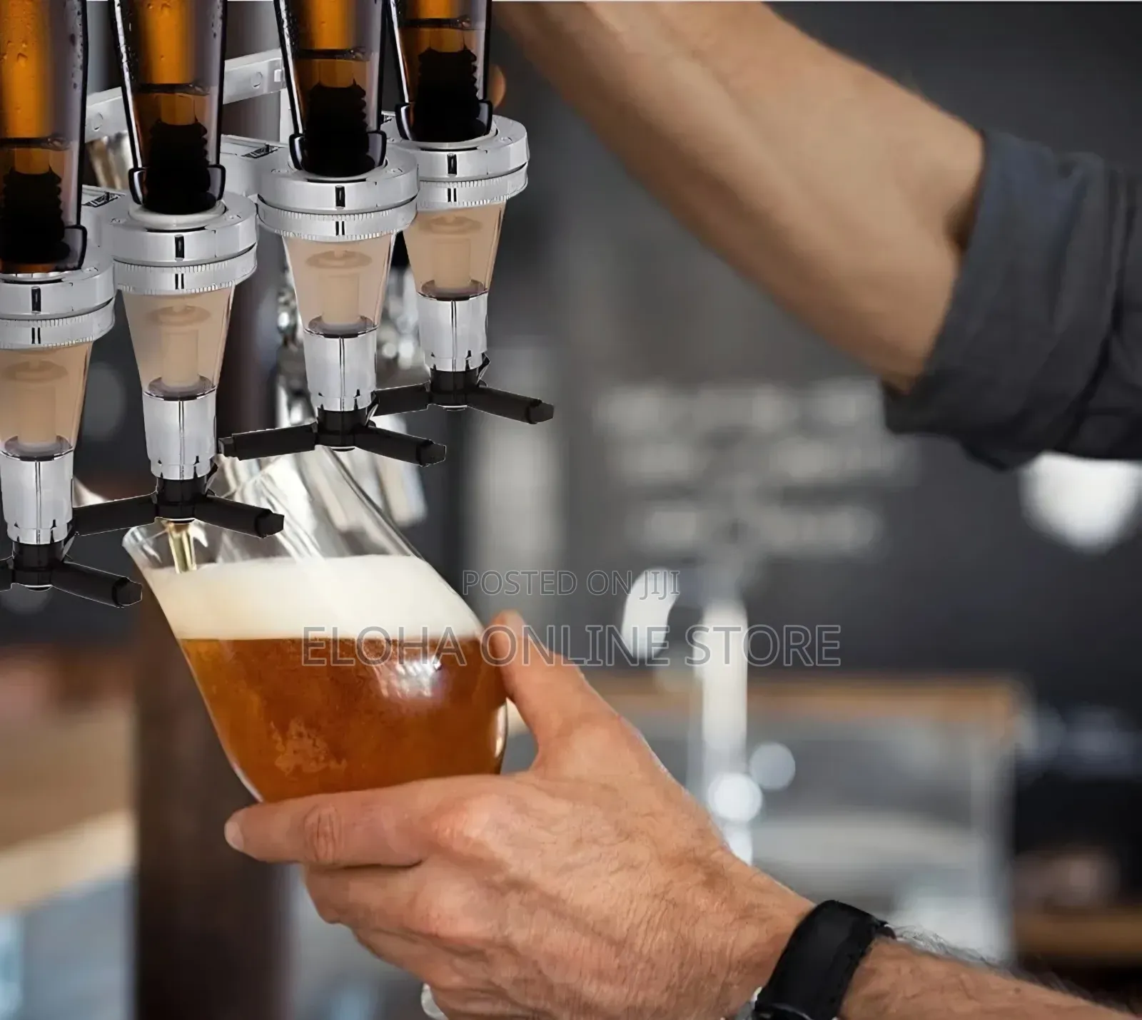 6-Bottle Wall-Mounted Liquor Dispenser