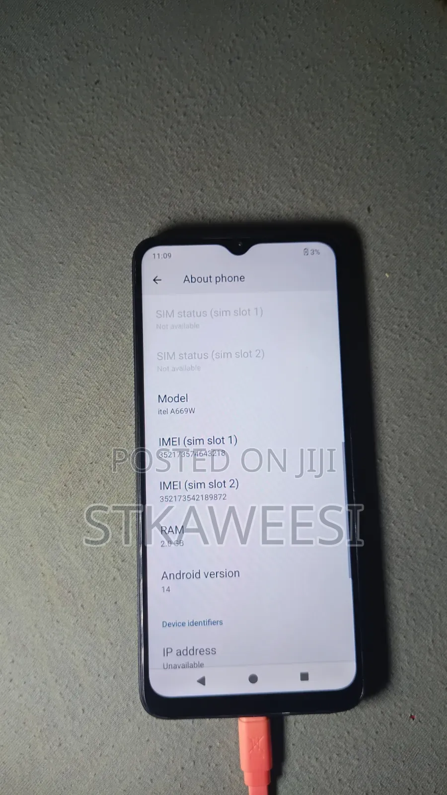 Itel A06 64 GB Black