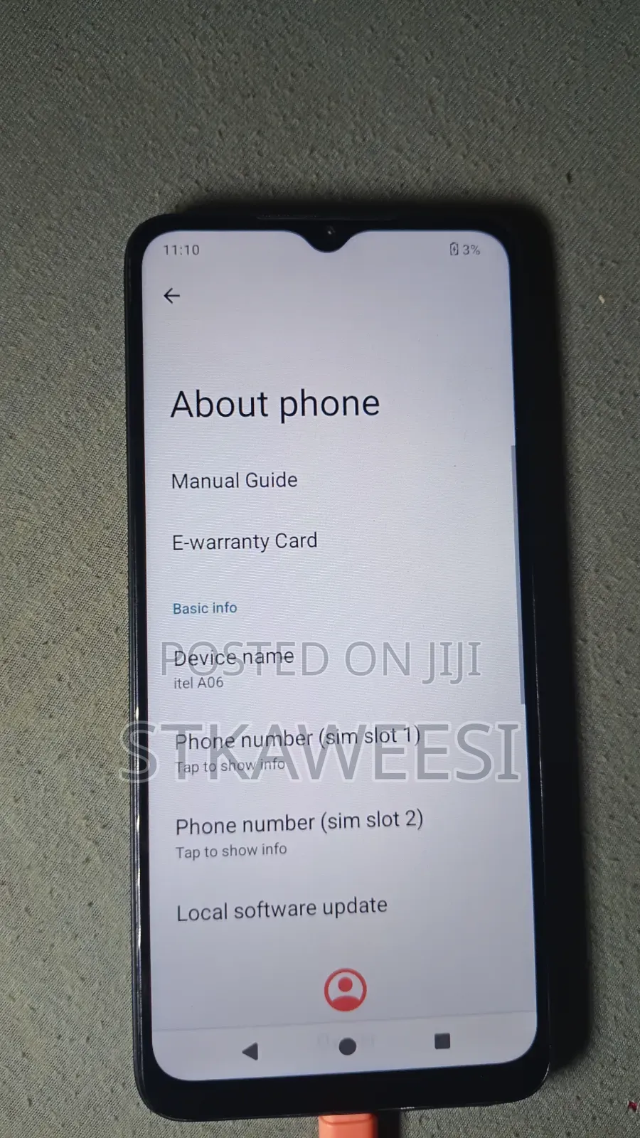 Itel A06 64 GB Black