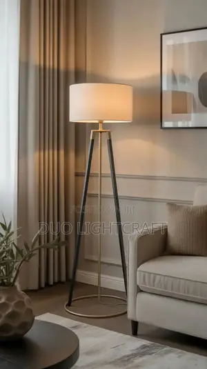 Tripod Stand Metallic Floor Lamp