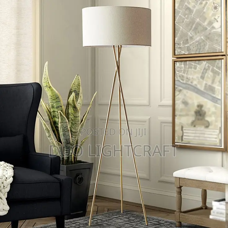 Tripod Stand Metallic Floor Lamp