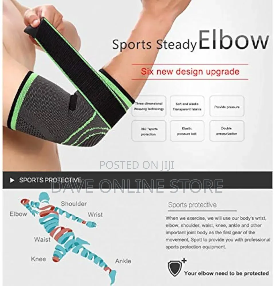 Adjustable Elbow Compression Sleeve Support Brace Arm Guard Protector