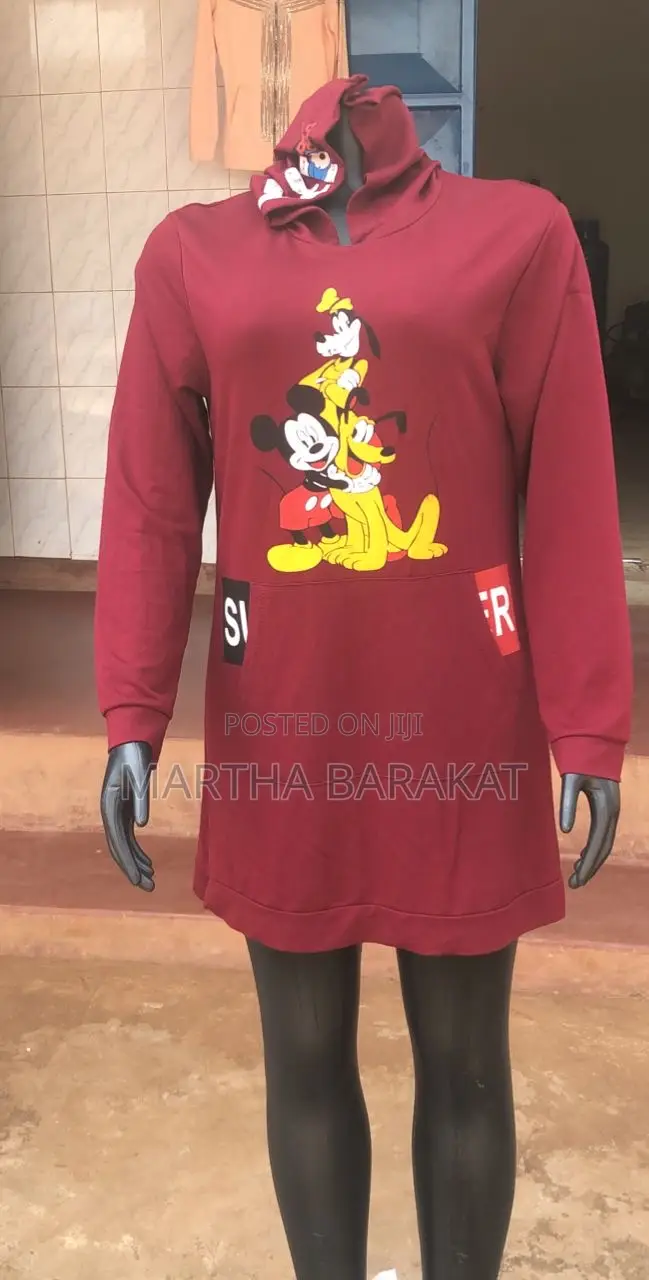 Turkish Mickeymouse Sweatdress With Hoodie