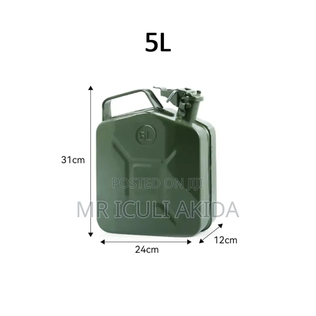 5litrs Metal Fuel Transportion Storage Jerrycan Fr Oil,Petrol,Diesel