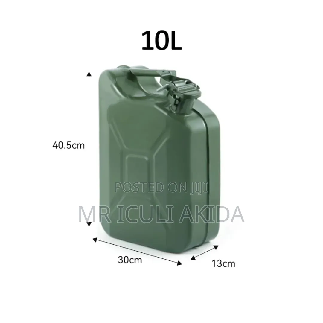 10litr Metal Fuel Transportion Storage Jerrycan Fr Oil,Petrol,Diesel