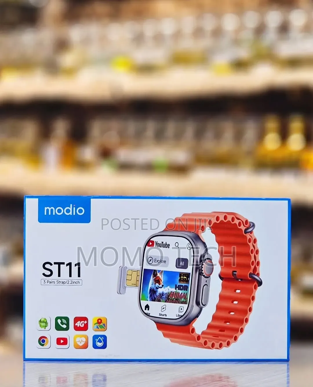 Modio St11 Smart Watch 64gb 4gb Ram, 4g Sim Card/Calls Internet/Tiktok