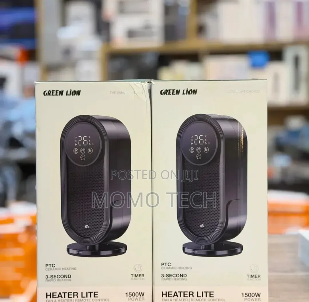 Green Lion Heater Lite 1500w Wit Remote Control, Fan Mode, Led Display
