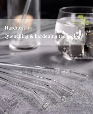 Reusable Bent Glass Drinking Straws