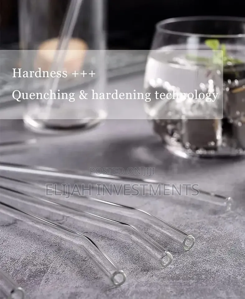 Reusable Bent Glass Drinking Straws