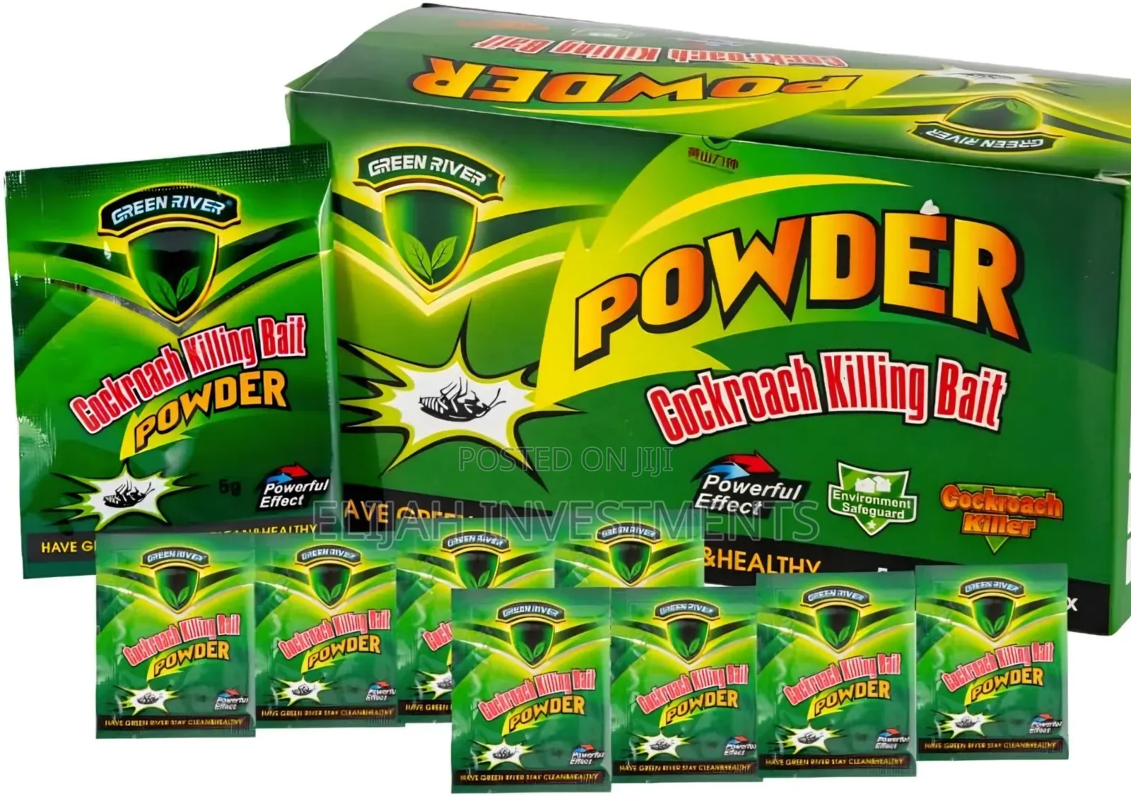50pcs Green Leaf Powder Cockroach Killing Bait