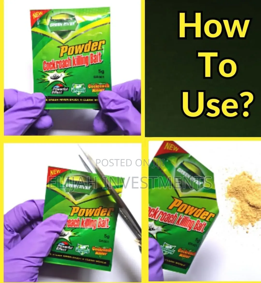 50pcs Green Leaf Powder Cockroach Killing Bait
