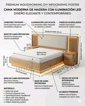 Customized Premium Wooden Beds in Any Colour From 1,500,000/- On Order