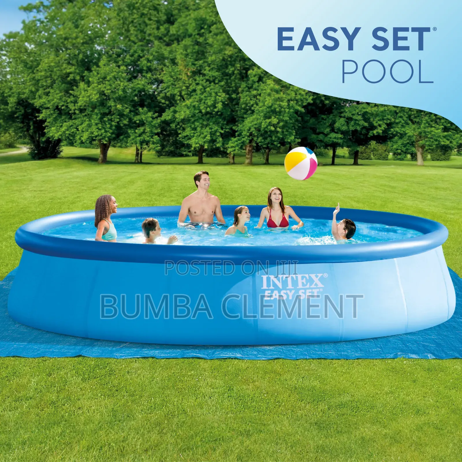 Intex Easy Set Round Large Capacity 4.00 M X 76 Cm Inflatable Pool