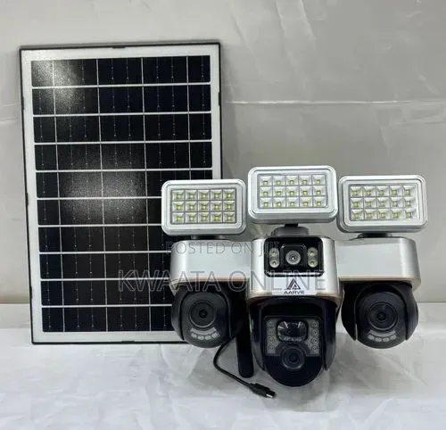 4g Solar Security Camera – Triple Lens 3mp, 3-screen Two-way Audio